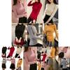 Elegant Women's Long Sleeve Knitted Sweater Turtleneck Jumper Slim Fit Pullover