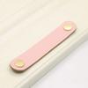 Artificial Leather Nordic Kitchen Wardrobe Cabinet Environmentally Soft Drawer Handle Leather Handle Door Pulls Furniture Knobs