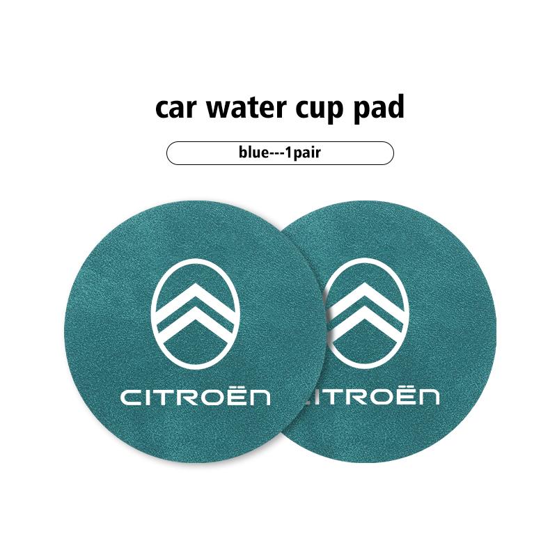 2pcs Car Coaster Anti-slip Mat Sheepskin Water Cup Holder Pad For Citroen C5 C1 C2 C6 C4L DS3 DS4 DS5 C-Elysee Grand Berlingo