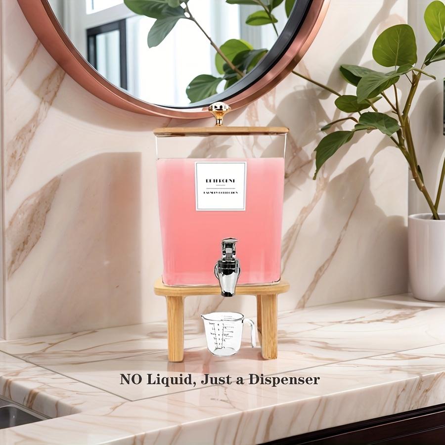 Wasmiddeldoseerder, Plastic Vloeibaar Wasmiddeldispenser met Kraan Wasverzachtercontainer Wasruimte Organizer