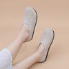 Shoes Women's Cloth Shoes Flying Weaving Fashion Breathable Non-slip Lightweight Women's Shoes Casual Mom Shoes Flat Single Shoes