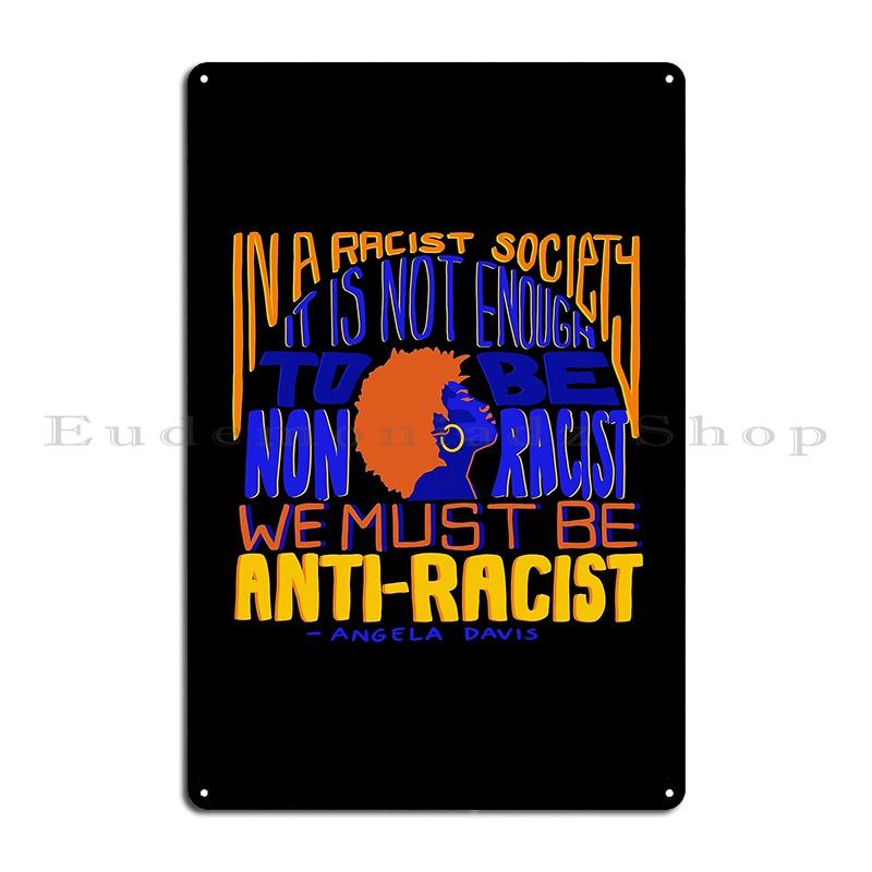 Black Afro Woman Metal Plaque Classic Painting Create Decoration Club Bar Tin Sign Poster