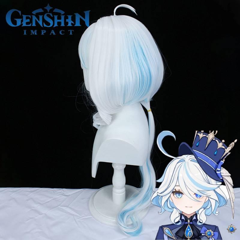 Genshin Impact Focalors Cosplay Wig High-quality Heat Resistant Hair Fiber