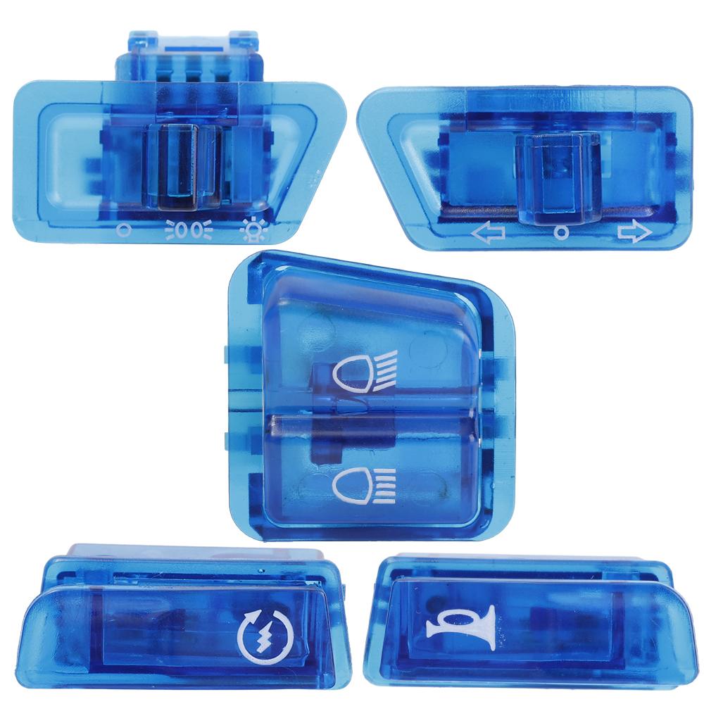 5 bucăți întrerupător de pornire pentru motociclete claxon lumini semnal de direcție comutatoare butoane faza înaltă și joasă conectori pentru accesorii pentru scooter ATV moped