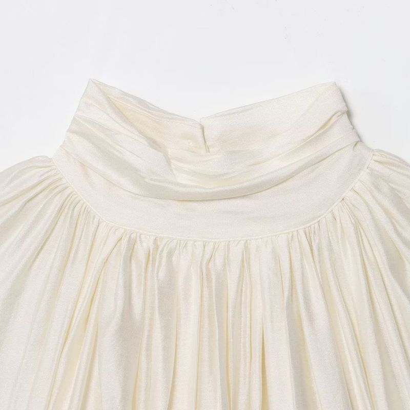 Kaslead New Women Clothes Western Style Fashion Simple and Versatile Draped Top 1297202