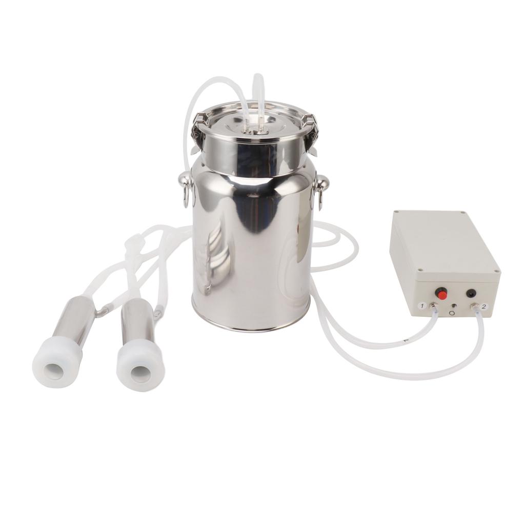Electric Milker Cow Milking Machine Vacuum Pulsation Silicone Hose Stainless Steel Basket Auto Milker for Cattles