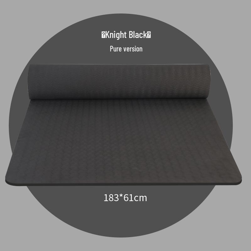 TPE Non-slip Thickened Yoga Mat for Home Fitness – Silent, Shock-Absorbing, Portable Exercise Mat