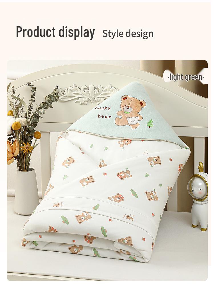 Thickened Cotton Swaddle Blanket for Newborns - Cozy Outdoor & Delivery Room Use