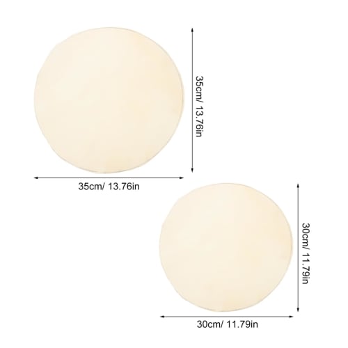 NOLITOY 2-Piece Goat Skin Drum Head Replacement Accessories, Approx. 30cm + 35cm, Round Drum Skins for Easy Replacement
