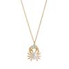 New ocean series pendant, cute crab pendant necklace, women's gold-plated color preservation