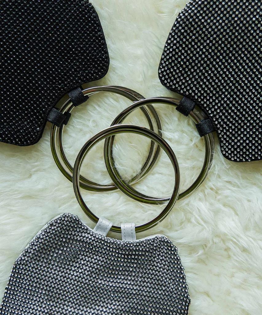 Party Handbag Party Bag 2way Ring Handle Shoulder Bag Mini Tote Rhinestone Bijou Clutch Bag Mini Bag Dress Occasion Wedding Ceremony Entrance Ceremony