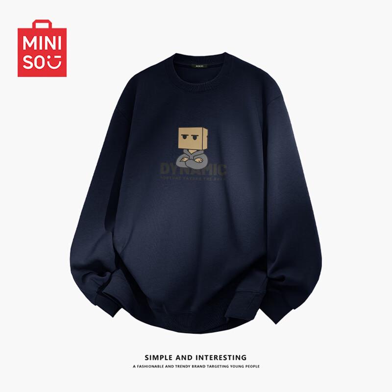 

MINISO Men s American Style Graphic Crewneck Sweatshirt 5XL