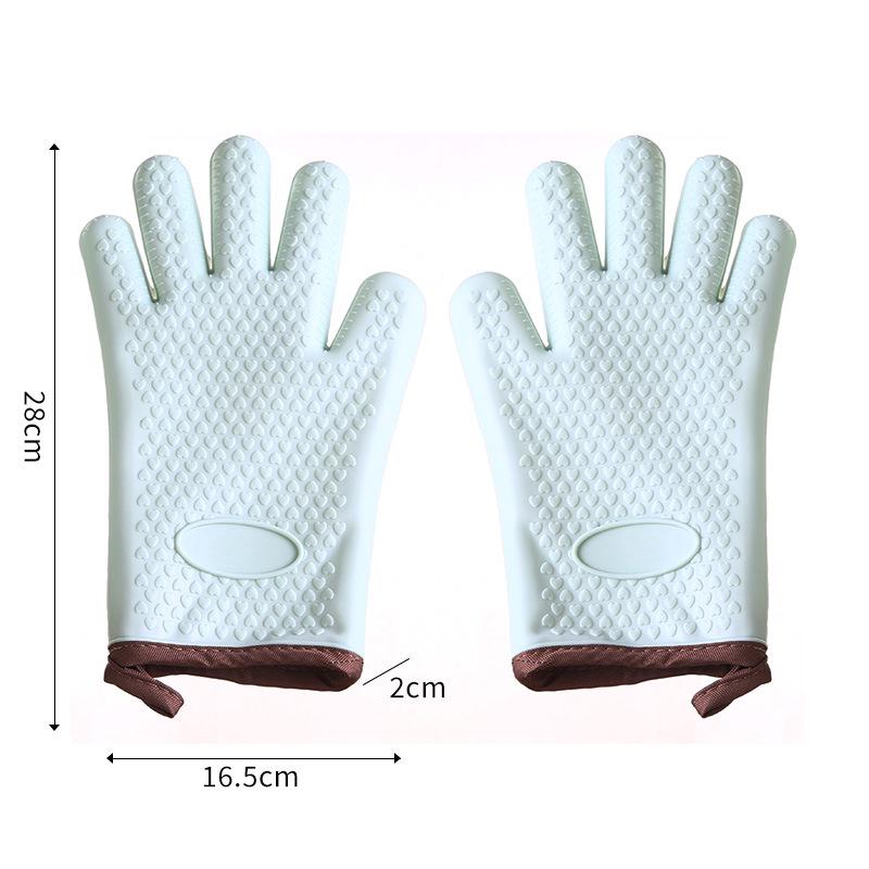 Heat-Resistant Non-Slip Silicone Oven Mitts for Baking