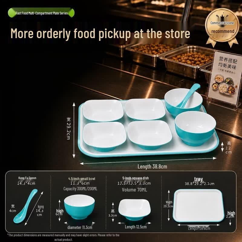 Shield Point Melamine Fast Food Dining Set