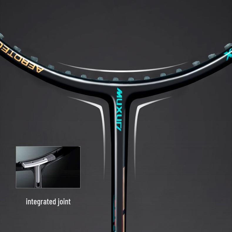 Muxun Carbon Fiber Badminton Racket Set - Durable, Balanced, 2-Piece for Adults & Beginners