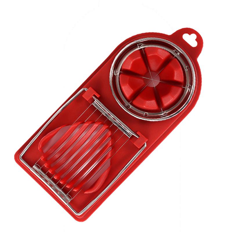 1pc 2 In 1 Egg Slicer Multipurpose Egg Slicer For Hard Boiled Eggs Sturdy ABS Body With Stainless Steel Wires Eggs Cutter