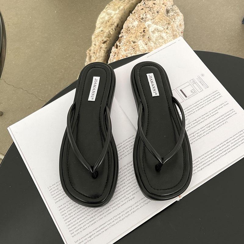 

Модные женские летние пляжные шлепанцы, шлепанцы, женские балетки, тапочки, обувь, повседневная мода, круглый носок, женские балетки, тапочки, обувь 35 чёрный