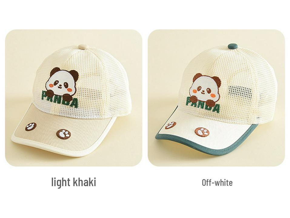 Cute Panda Mesh Hat: Children's Windproof Sun Protection Baseball Cap