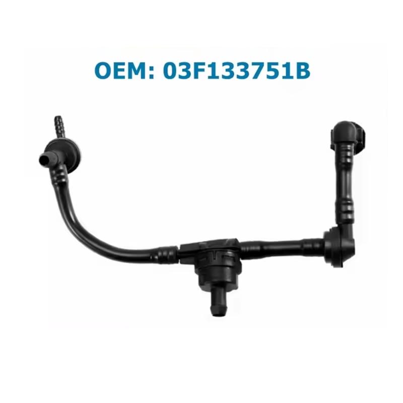 Engine Ventilation Tube Breather Vacuum Hose Suitable for 03F133751B High Heat & Oil Resistance Fuel Economy Improvement