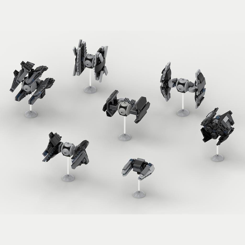 MOC Spaceship Sci-Fi Movie Series Building Blocks Turret Robot Tank Starship Cannon Weapon Model Assembly Bricks Toys