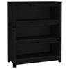 VidaXL Bookcase Black 80x35x97 Cm Solid Pine Wood 821683
