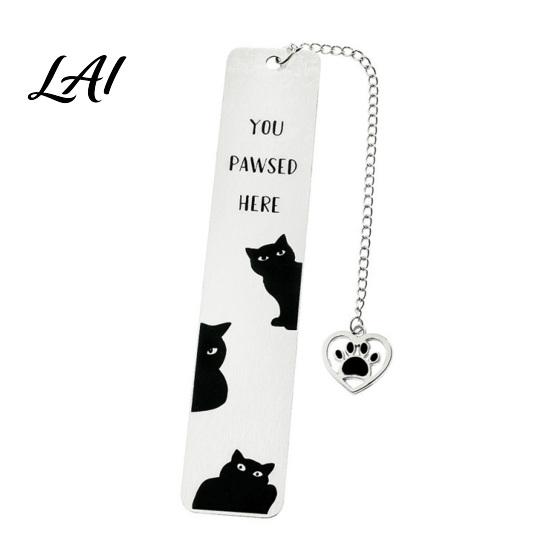 Gift for Book Lovers Cute Cat Bookmark Funny Metal Page Marker with Creative Durable Bookmark Quotes Stainless Steel Readers Lover Rust Proof