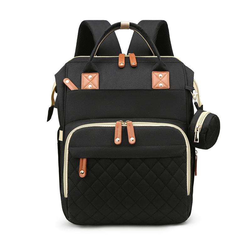 Carefully Selected Mommy Bag, Large Capacity Portable Baby Bag, Waterproof Pacifier Bag, Lightweight Backpack for Going Out чёрный