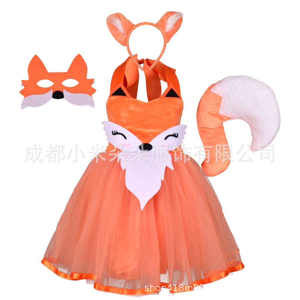 Festival Raccoon Cosplay Costume Girls Annimal Dress Up Tutu Dress Fancy Carnival Birthday Fantasy Children Zoo Vestido