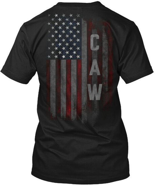 Caw Family American Flag T-Shirt Made in the USA Size S to 5XL XL