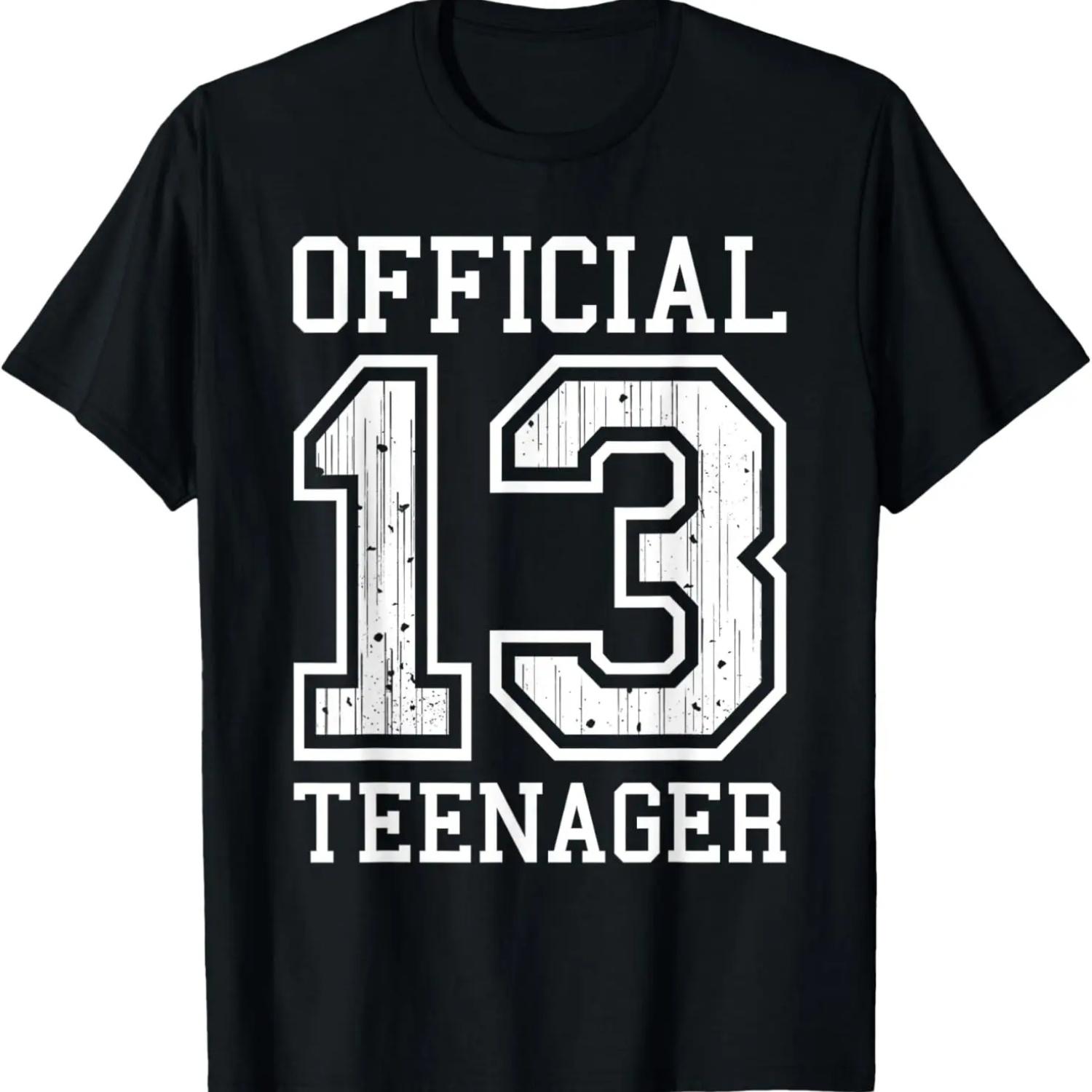 

Official Teenager 13th Birthday Gift For Girls Or Boys 13 T-Shirt XXXXXL чорний