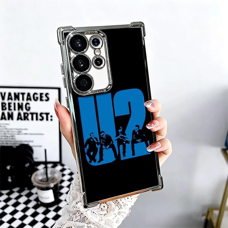 

U-U2 Rock Band Soft Phone Case For Samsung Galaxy S26 Ultra S25 Edge S24 FE S23 Plus S22 S21 + S20 Plating Anti-Fall Fundas Samsung S26 Plus