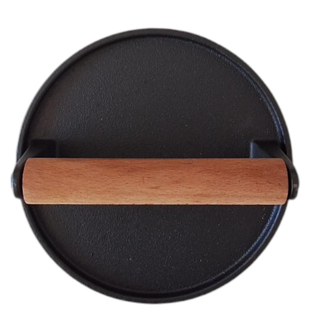CAST IRON PRESS FORM FOR HAMBURGER GRILL BURGERS CUTLET 17.5 cm