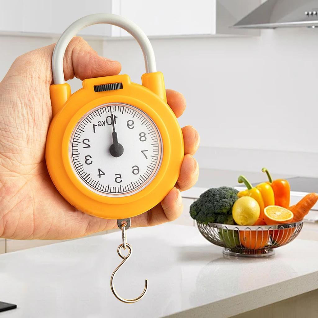 Handheld Scale High Accuracy Portable Kitchen Spring Scale 22lb Load Capacity Small Food Weighing Scale for Household