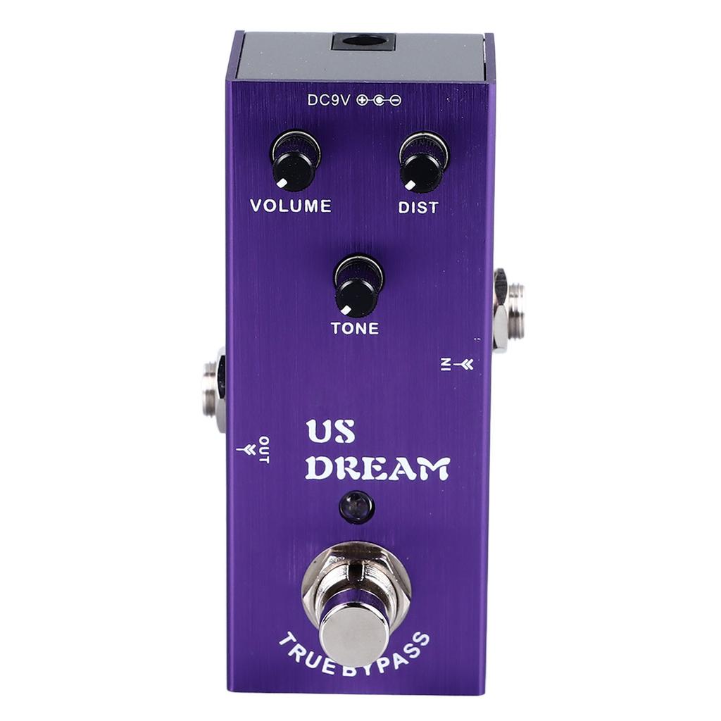 Guitar Distortion Effector Metal Shell Multiple Tones Electric Guitar Effect Pedal Knob Adjustment AN‑03 Purple