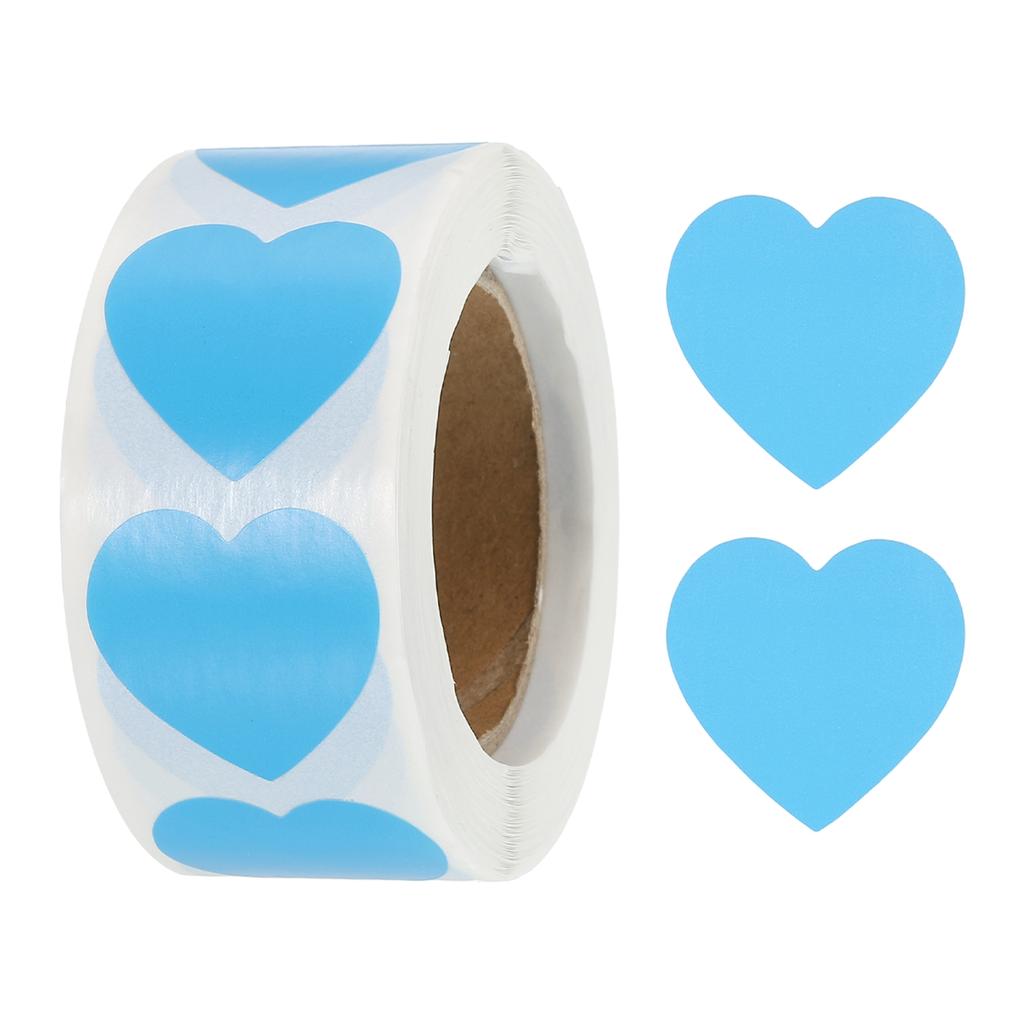 500/1000Pcs Heart Shaped Sticker 1Inch Self-Adhesive Love Label Heart Decorations Stickers for Envelope Valentine Day Wedding