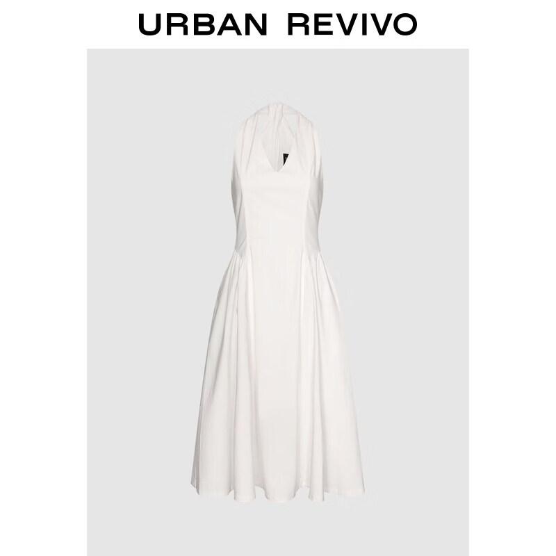 UR Women s V-Neck Pleated Sleeveless Dress L