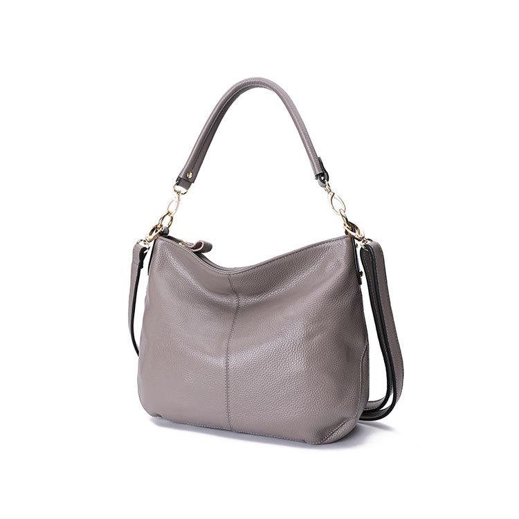 

Шкіряна ручна жіноча сумка з першого шару коров ячої шкіри, повсякденна на плече, сумка-месенджер з м якої шкіри сірий колір