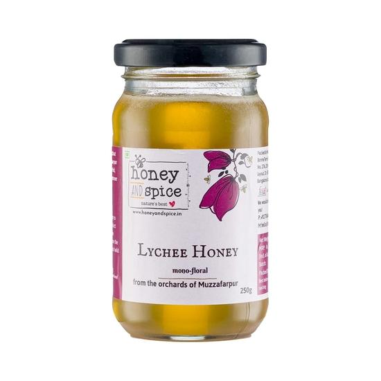 

Honey and Spice Lychee Honey (250g) the orchards of the Muzzafarpur region With No Added Preservatives | 100% Raw and Pure