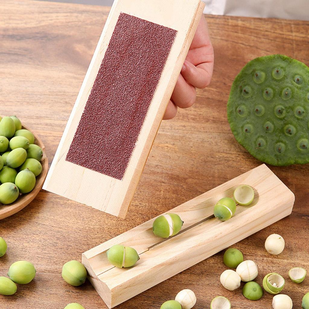 Manuelle Kastanien-Schälzklammer Holz-Kastanienknacker Rohe Kastanienschale-Entferner Küchen-Lotuskerne-Kastanien-Schälwerkzeug