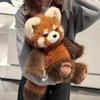 Cute Running Red Panda Plush Toy, Interactive Moving Legs Stuffed Animals for Stress Relief, Christmas Birthday Gift for Kids & Adults