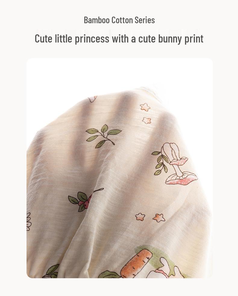 Girls' Summer Floral Cotton Princess Dress - Short-Sleeved Fashionable Outfit