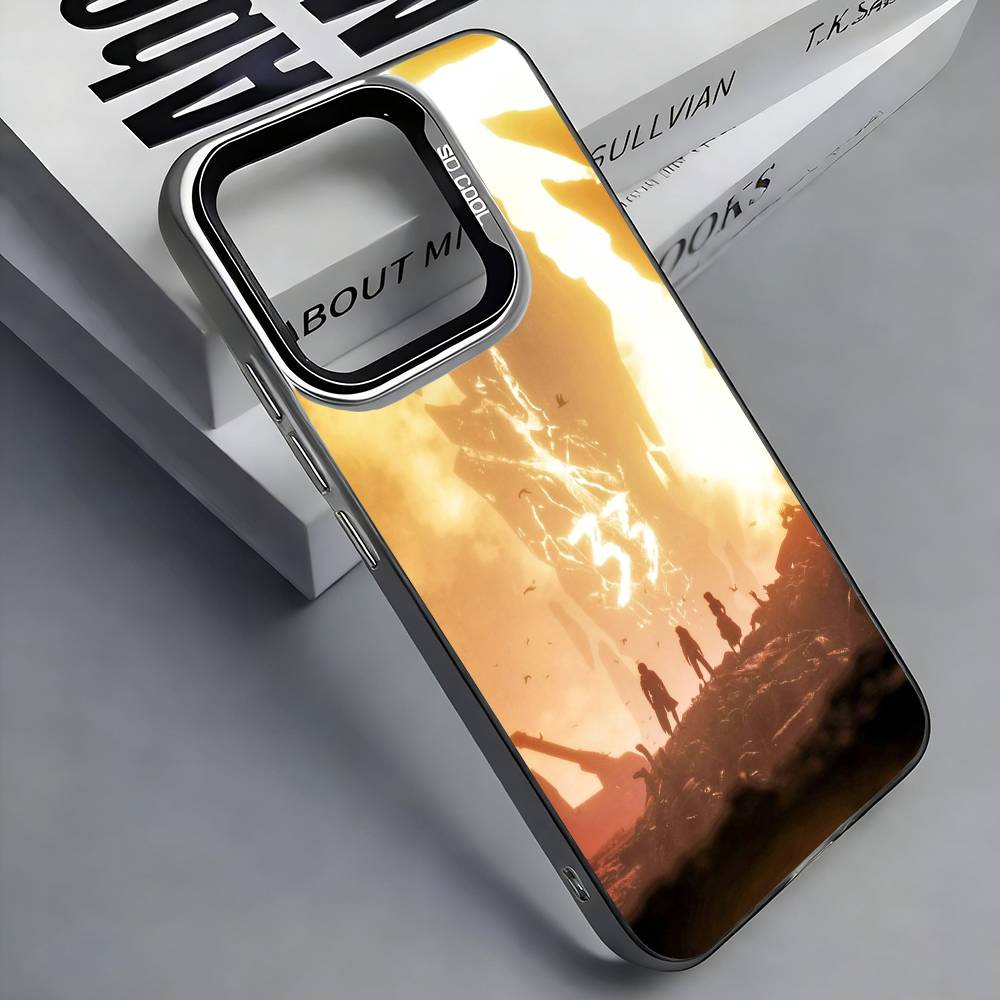 C-Clair Obscur Expedition 33 Handyhülle Für iPhone 17, 16,15,14,13,12,11 Plus,Pro Max, Buntes Silbernes Funda Cover