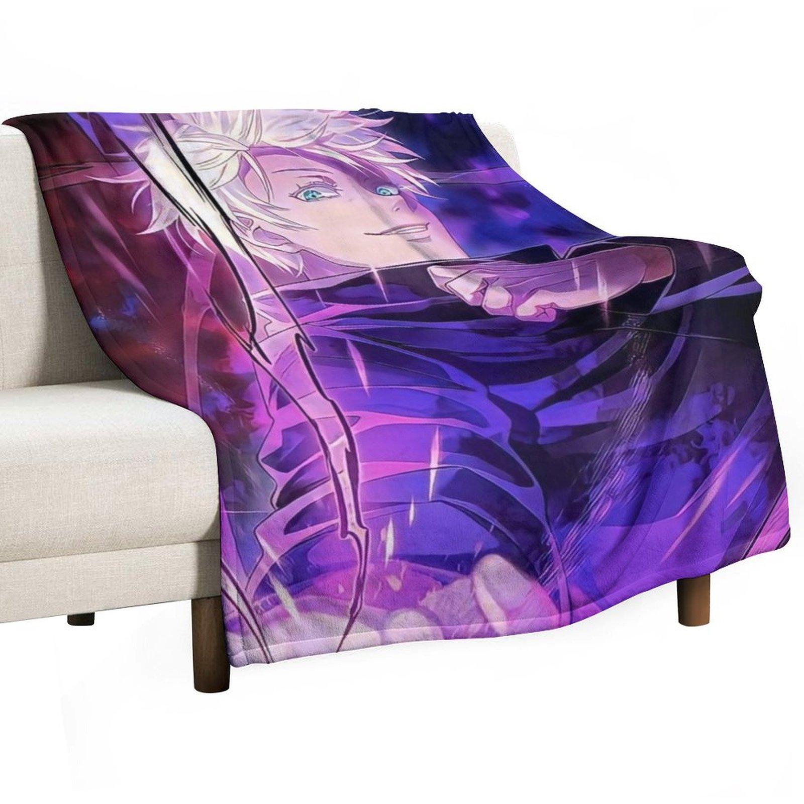 Gojo Satorou Throw Blanket Vintage Single Plush Retros Blankets 30x40in