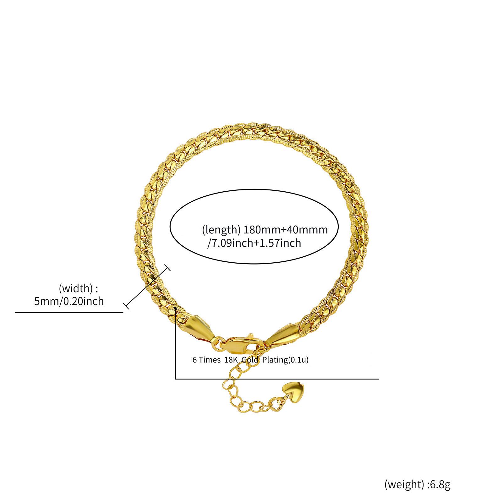 

Classic Chain Bracelets For Women Minimalist Fashion Trend Gold Color Bangle On Hand Hip Hop Rock Men Jewelry Couple Gifts