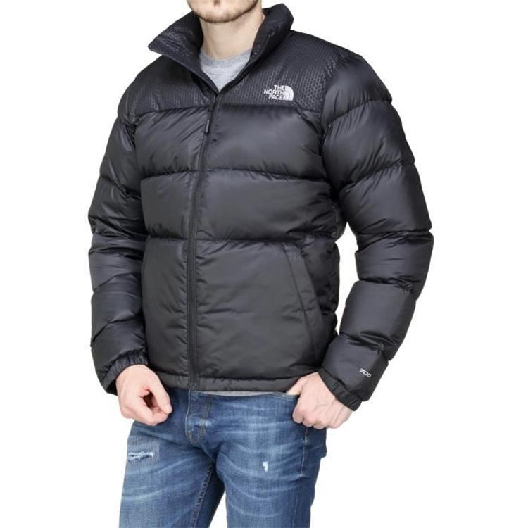 The North Face Down Jackets Men's Black Stand Collar Thickened Puffer Jacket T93YFN-KX7