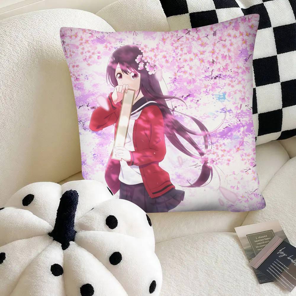 Slice Anime Senryu Girl Pillow Case Fashion Square Pillowcase Bedroom Sofa Room Ins Decoration Leisure