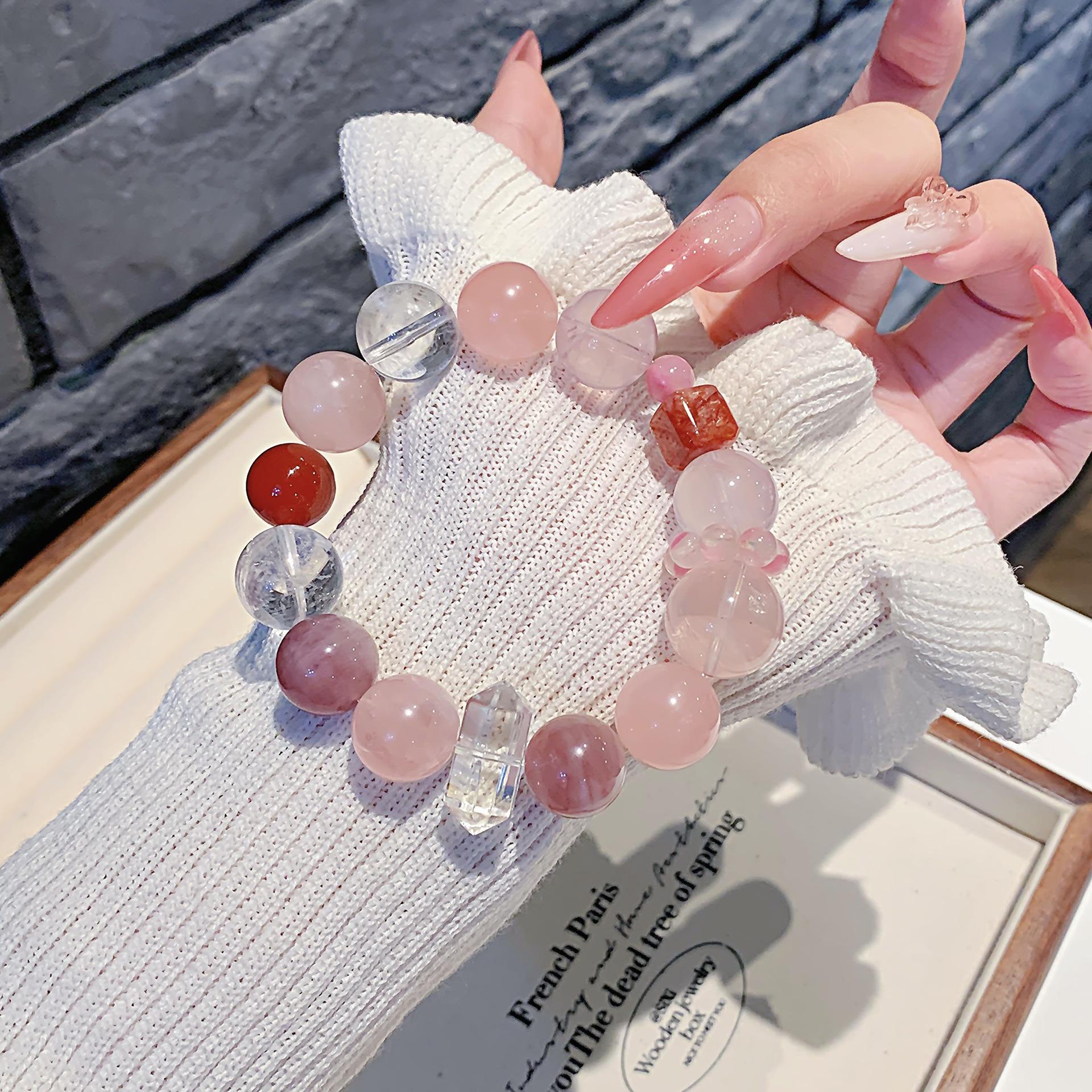 

Original Natural Rose Quartz Crystal Beaded Bracelet - Hot-Selling DIY Jewelry