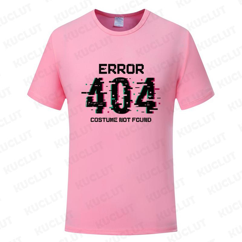 Men T Shirts Funny Letters Design Error 404 Motivation Not Found Print Graphic Summer O-neck Short Sleeve Top Tees Tshirt Gifts