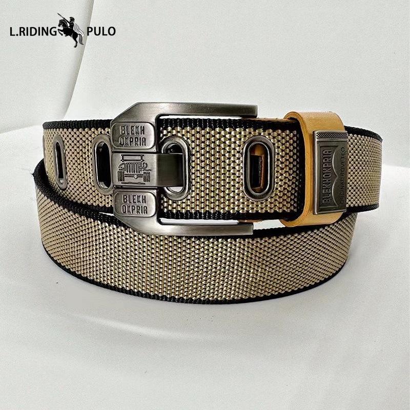 Men's Pin Buckle Canvas Belt Youth Overalls Belt Casual Durable Belt Fashion Trend All-match Belt