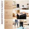 Touchless Vacuum Automatic Dustpan Vacuum Dust Bucket with 4-layer Pre-motor Filter Pet Hair Infrared Sensor Dustbin